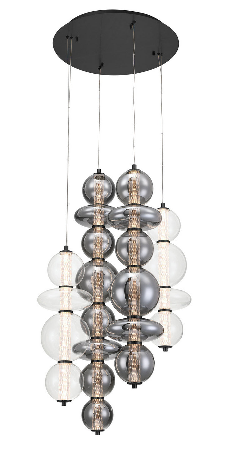 Lustre allongé Atomo Noir mat – vue 4