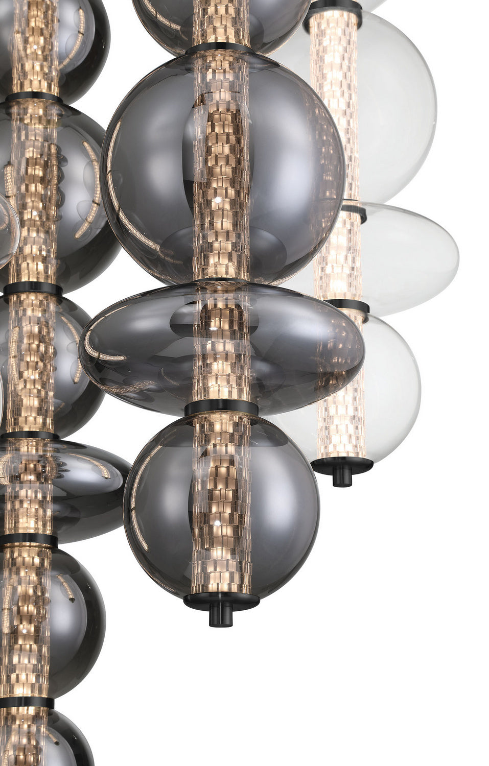 Lustre allongé Atomo Noir mat – vue 5