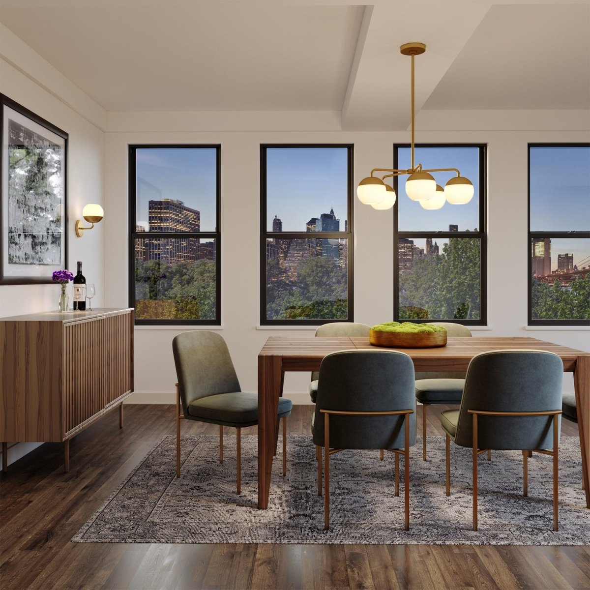 Lustre Alvin - Nickel brossé 38 1/4" by Visual Comfort Studio | Luminaires & cie