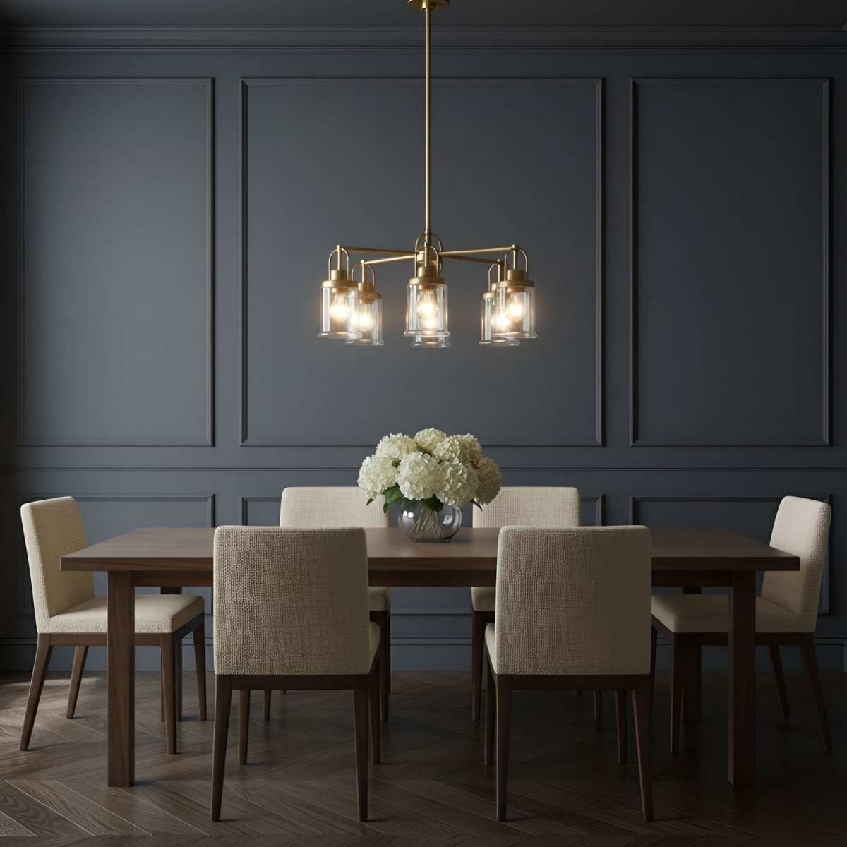 Lustre Anders - Laiton satiné by Visual Comfort Studio | Luminaires & cie