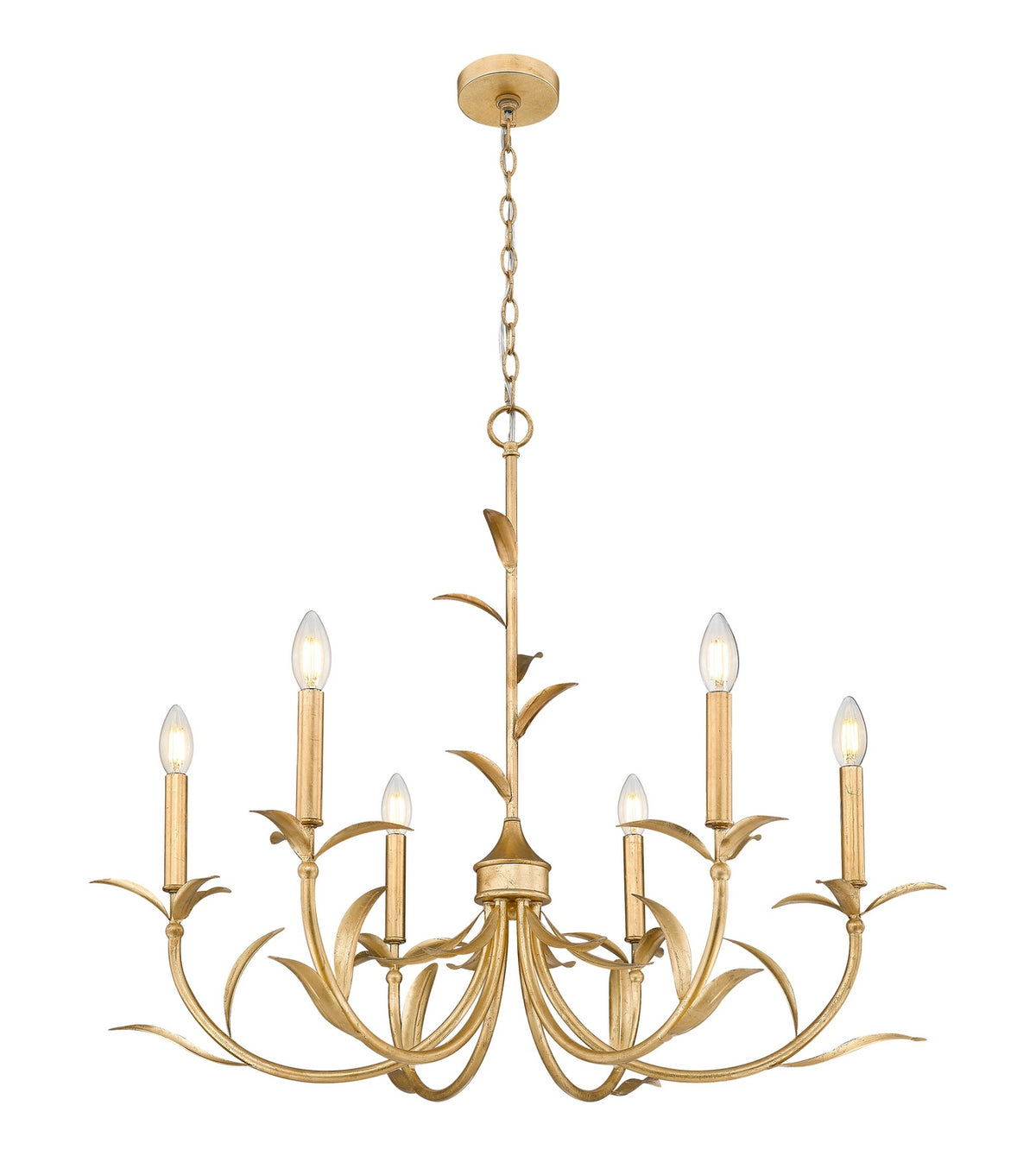 Lustre Aslin Or feuille, 31" – vue 3