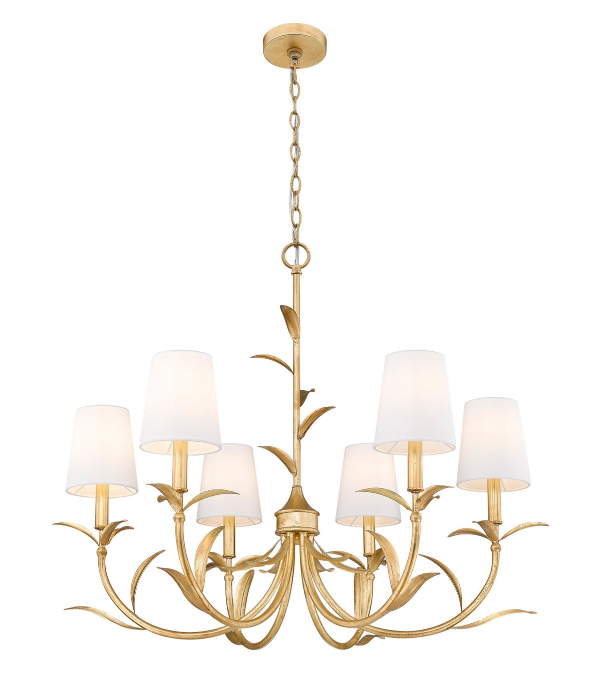 Lustre Aslin Or feuille, 31" – vue 4