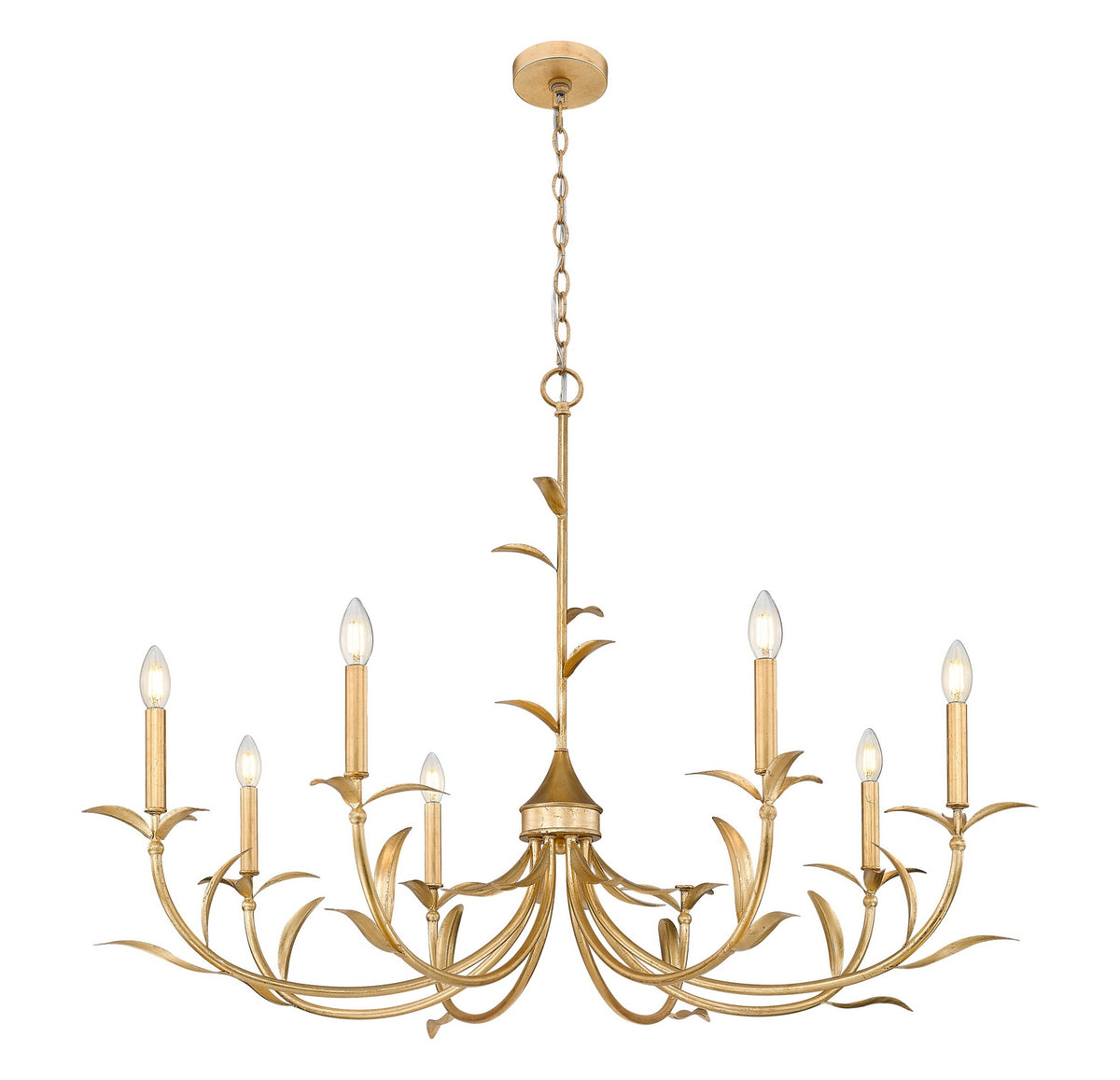 Lustre Aslin Or feuille, 42" – vue 3