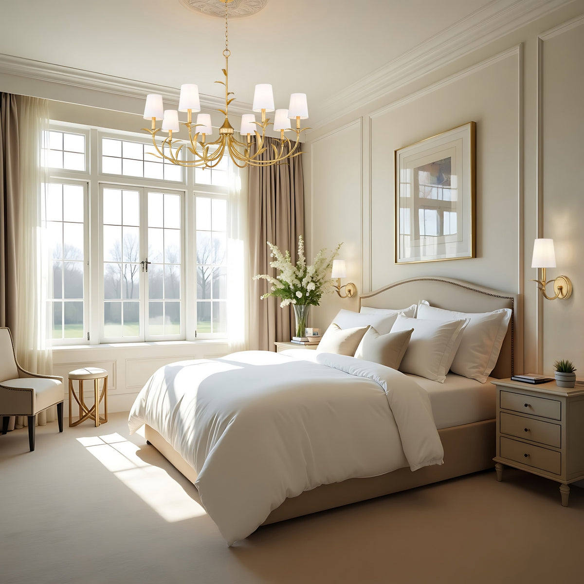 Lustre Aslin Or feuille, 42" – vue 7