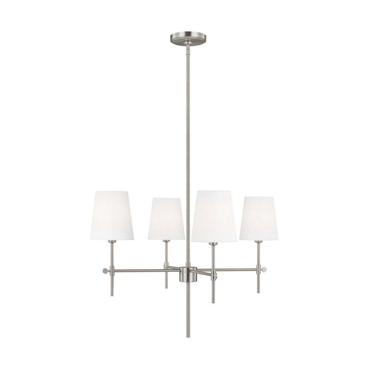 Lustre Baker - Nickel brossé 26" by Visual Comfort Studio | Luminaires & cie