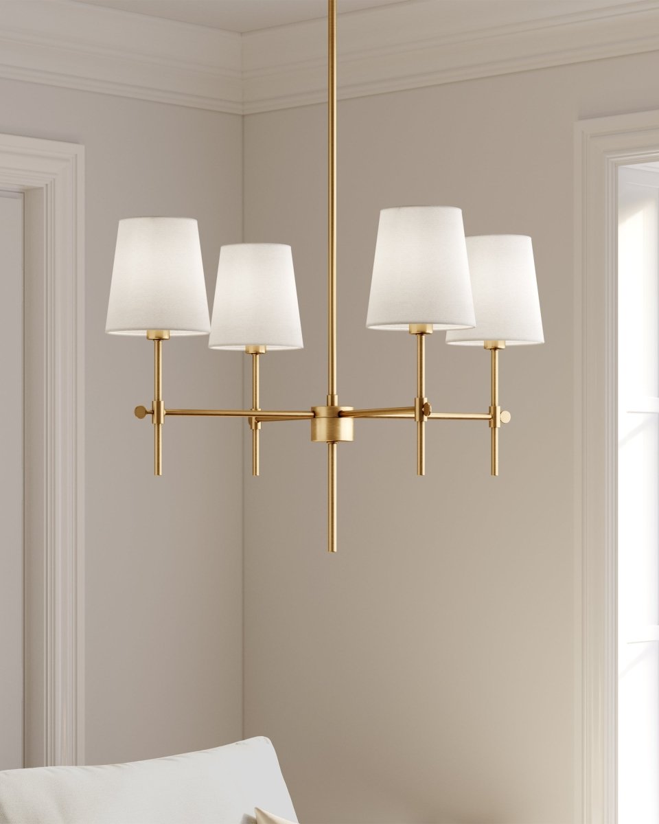 Lustre Baker - Nickel brossé 36" by Visual Comfort Studio | Luminaires & cie