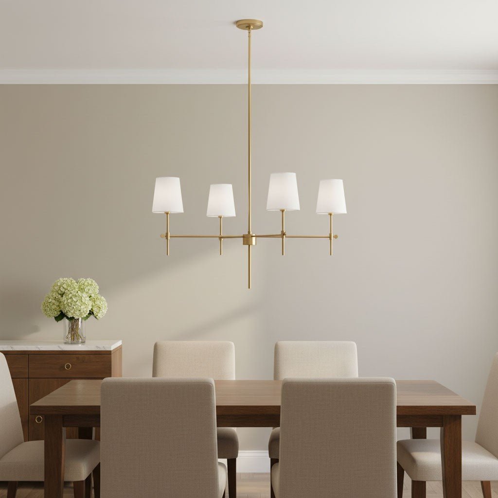 Lustre Baker - Nickel brossé 36" by Visual Comfort Studio | Luminaires & cie