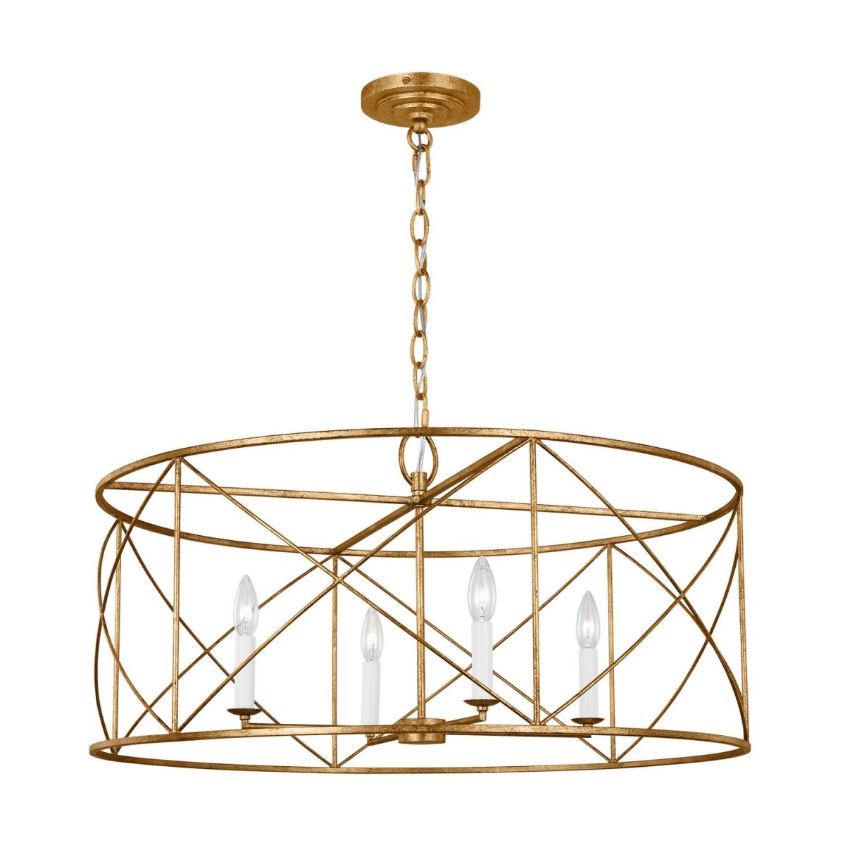 Lustre Beatrix - Fer vieilli 22" by Visual Comfort Studio | Luminaires & cie