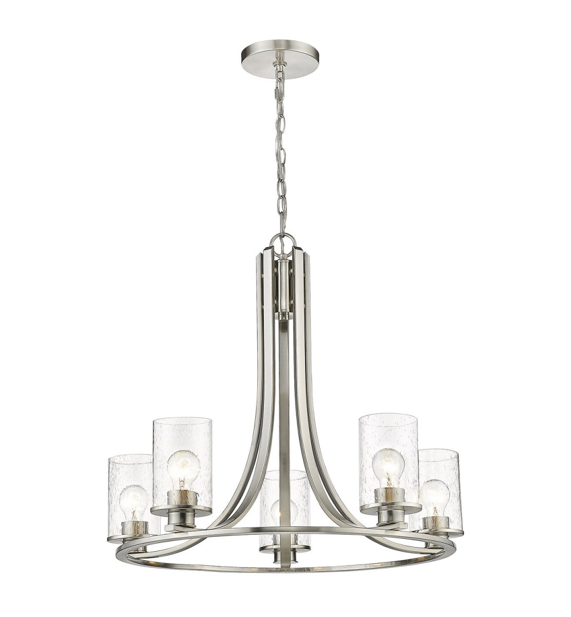 Lustre Beckett - Nickel brossé by Z-Lite | Luminaires & cie