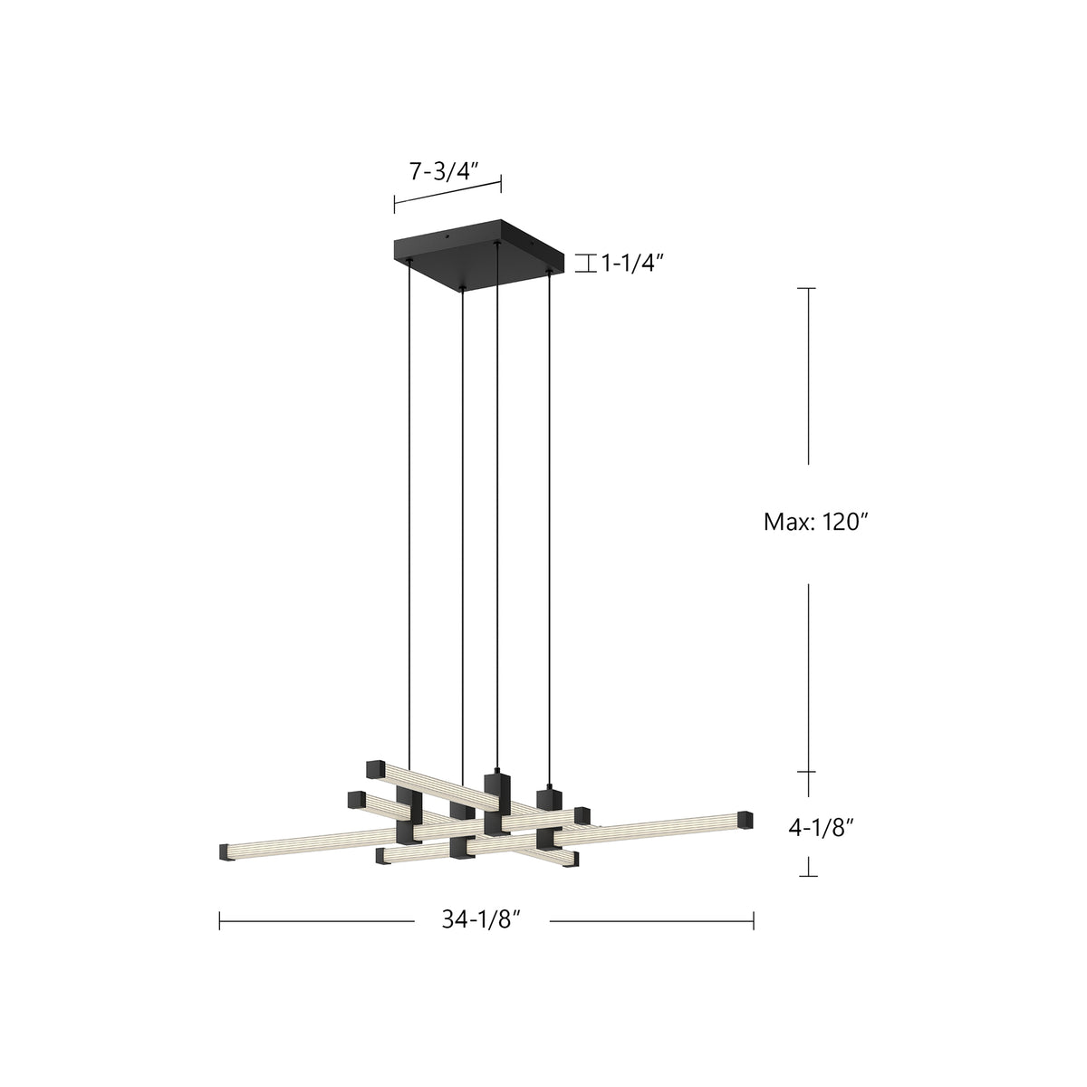 Lustre Blade Noir – vue 4