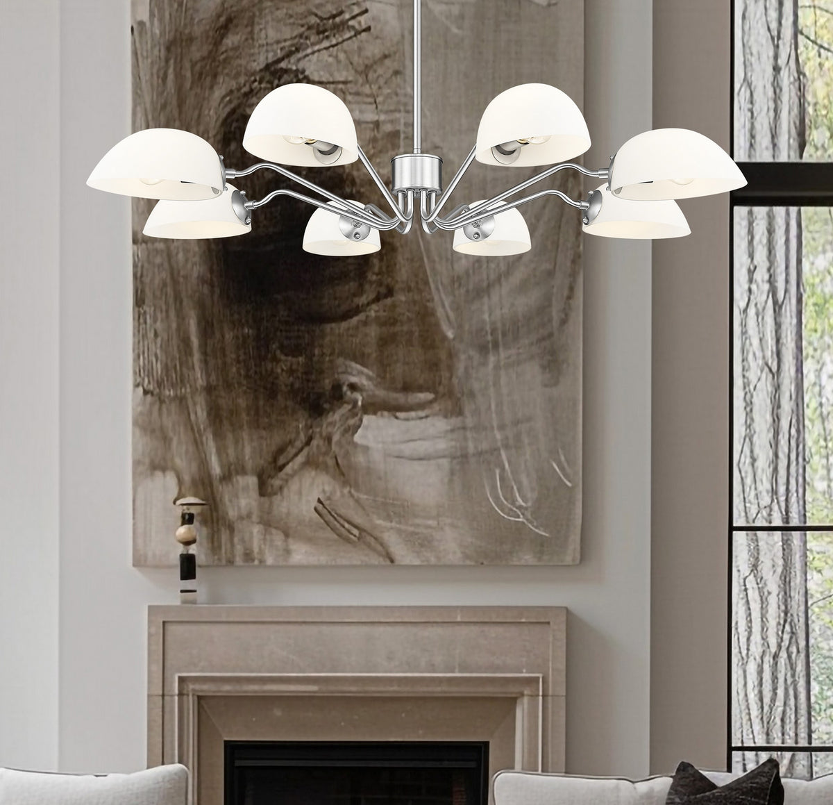 Lustre Breton Nickel brossé, 46" – vue 8