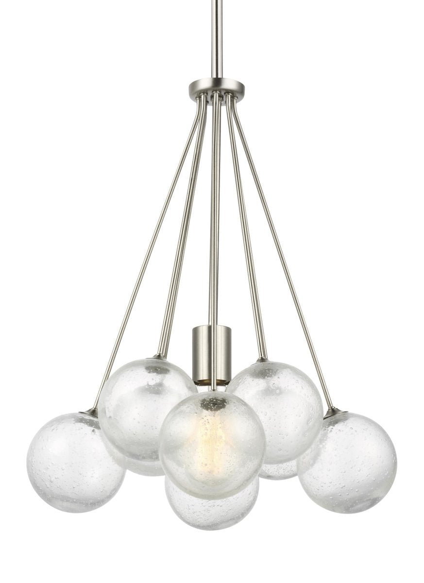 Lustre Bronzeville - Nickel brossé 21 3/4" by Visual Comfort Studio | Luminaires & cie