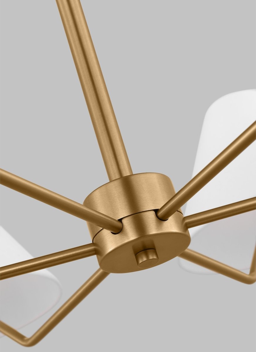 Lustre Burke - Laiton satiné 38" by Visual Comfort Studio | Luminaires & cie