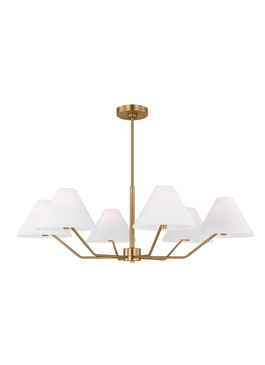 Lustre Burke - Laiton satiné 38" by Visual Comfort Studio | Luminaires & cie