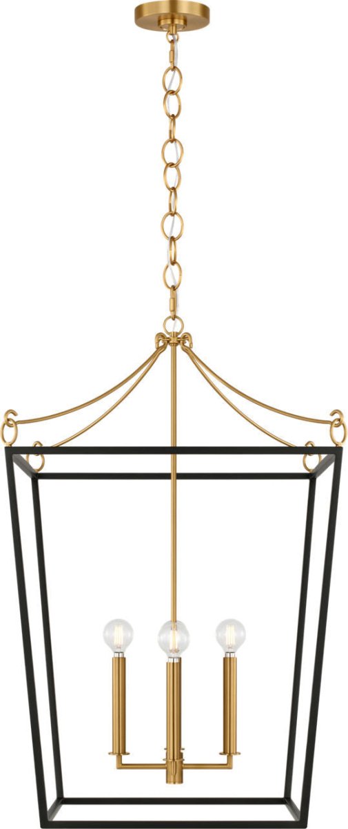 Lustre Carlyle - Noir minuit | Laiton bruni 21" by Visual Comfort Studio | Luminaires & cie