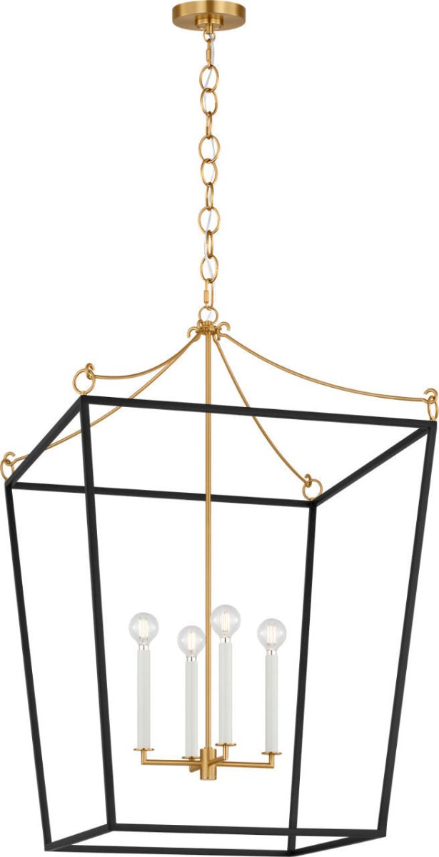 Lustre Carlyle - Noir minuit | Laiton bruni 24 3/8" by Visual Comfort Studio | Luminaires & cie