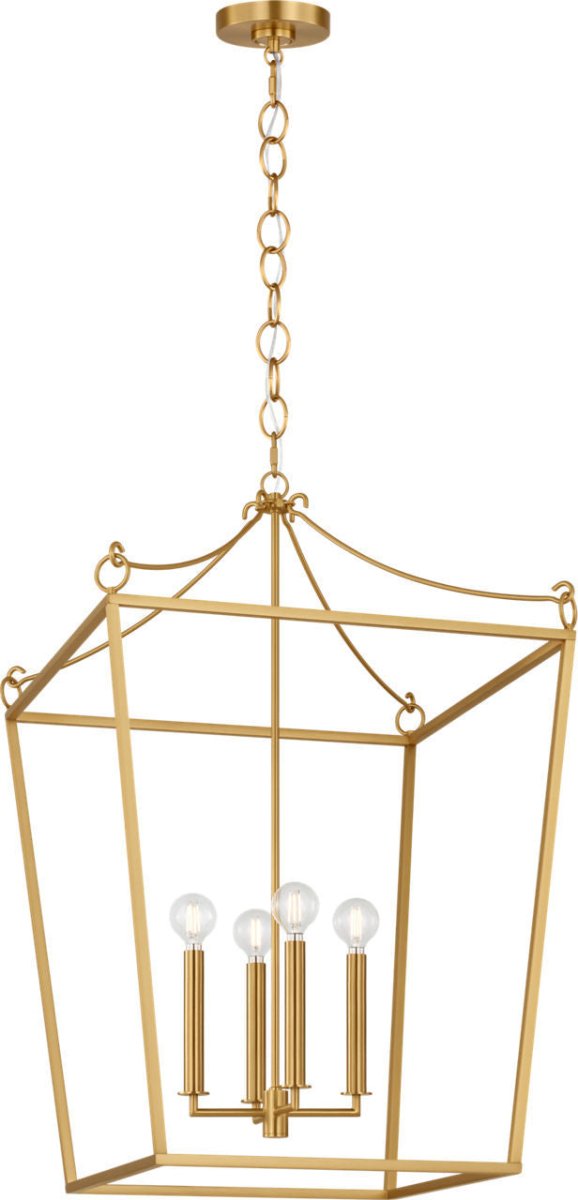 Lustre Carlyle - Noir minuit | Laiton bruni 24 3/8" by Visual Comfort Studio | Luminaires & cie