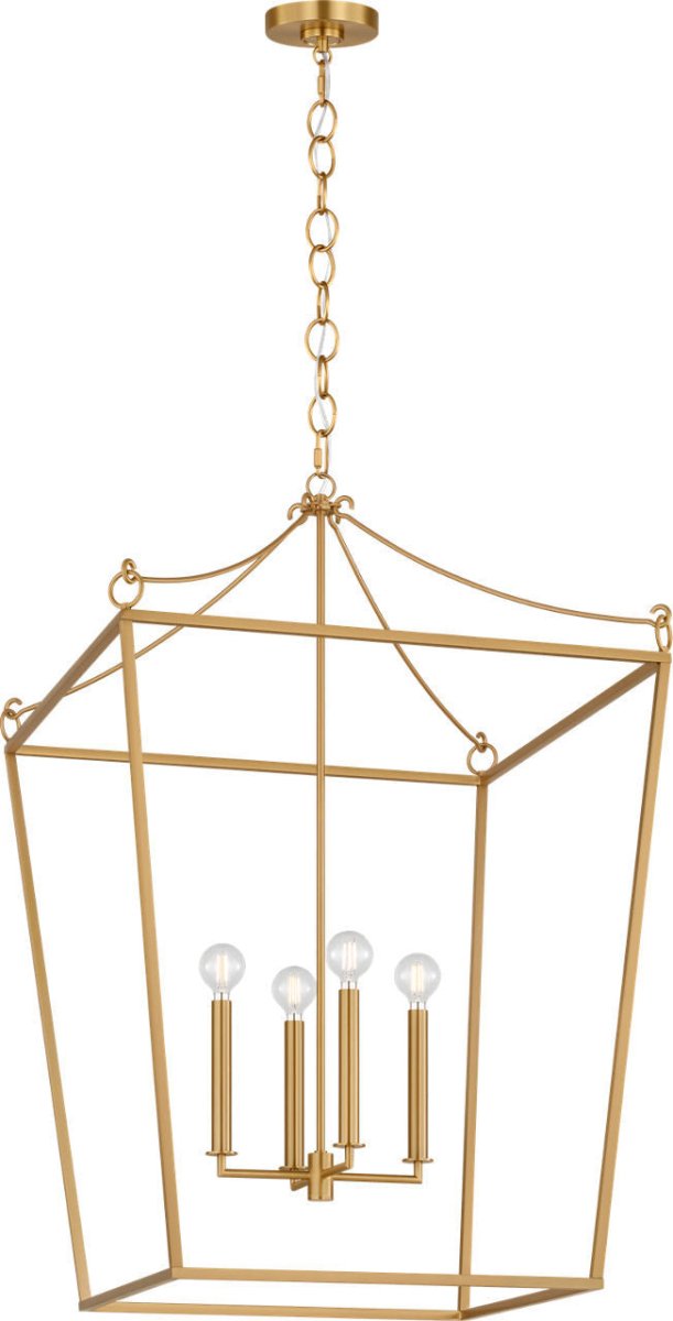 Lustre Carlyle - Noir minuit | Laiton bruni 24 3/8" by Visual Comfort Studio | Luminaires & cie