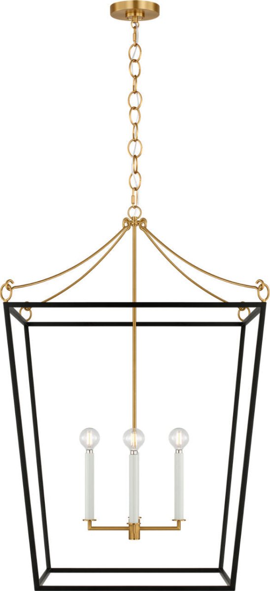 Lustre Carlyle - Noir minuit | Laiton bruni 24 3/8" by Visual Comfort Studio | Luminaires & cie