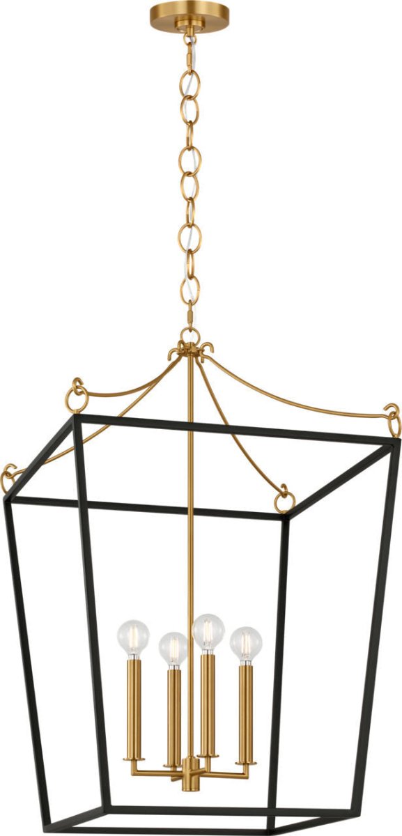 Lustre Carlyle - Noir minuit | Laiton bruni 24 3/8" by Visual Comfort Studio | Luminaires & cie