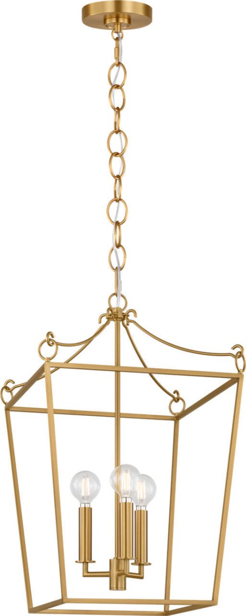 Lustre Carlyle - Noir minuit | Laiton bruni 24 3/8" by Visual Comfort Studio | Luminaires & cie