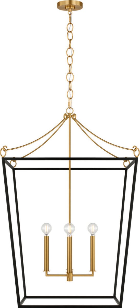 Lustre Carlyle - Noir minuit | Laiton bruni 24 3/8" by Visual Comfort Studio | Luminaires & cie
