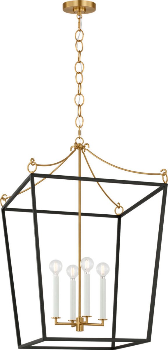 Lustre Carlyle - Noir minuit | Laiton bruni 24 3/8" by Visual Comfort Studio | Luminaires & cie