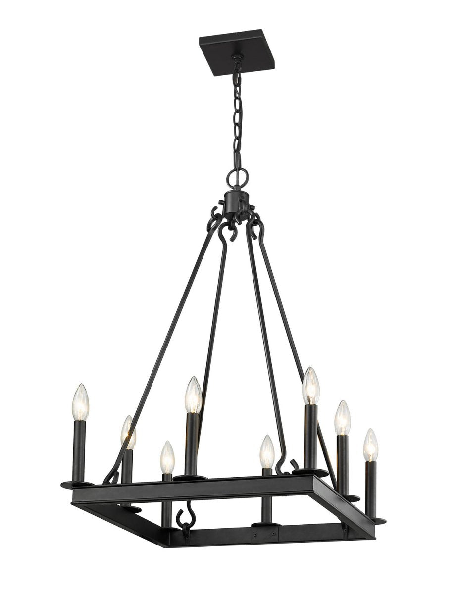 Lustre carré Barclay - Noir mat 20" by Z-Lite | Luminaires & cie