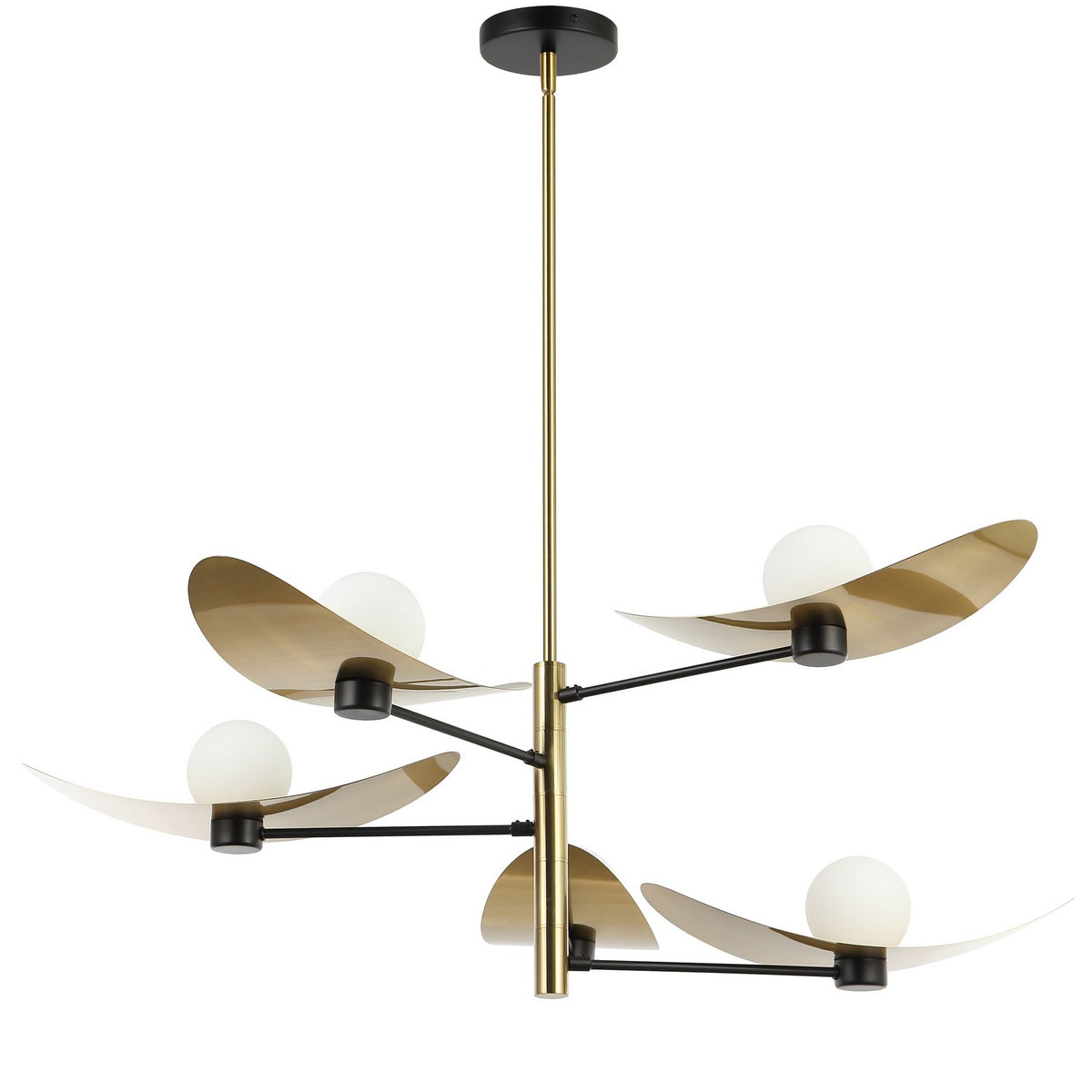 Lustre Christobel Laiton vieilli & Noir mat / Noir mat – Dainolite