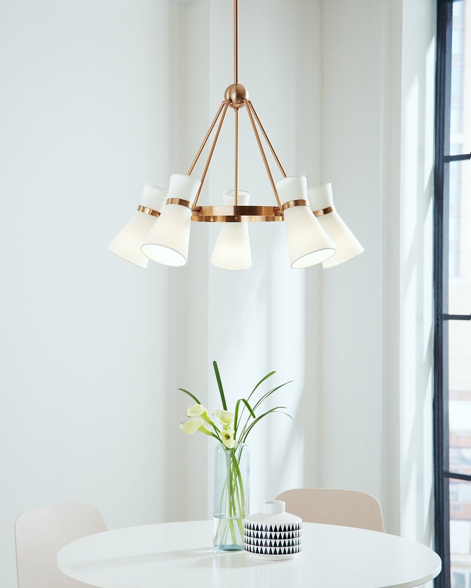 Lustre Clark - Nickel brossé by Visual Comfort Studio | Luminaires & cie