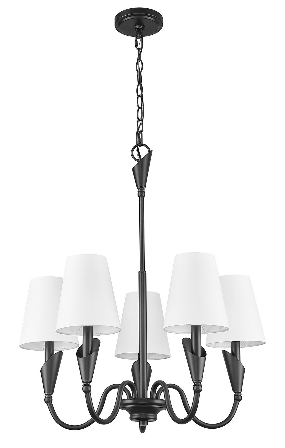 Lustre Claudelle Noir mat, 24" – vue 5