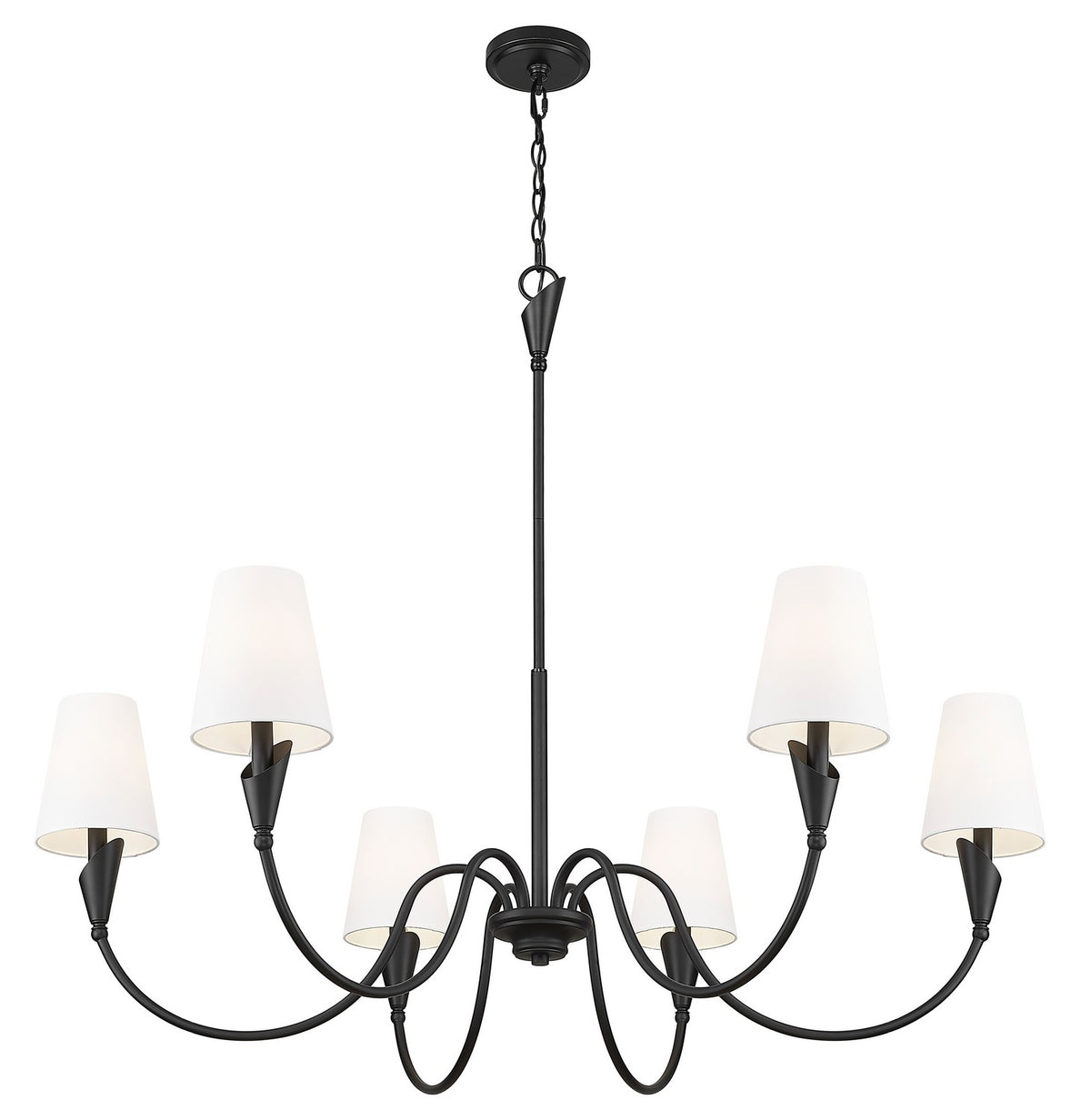 Lustre Claudelle Noir mat, 46" – vue 3
