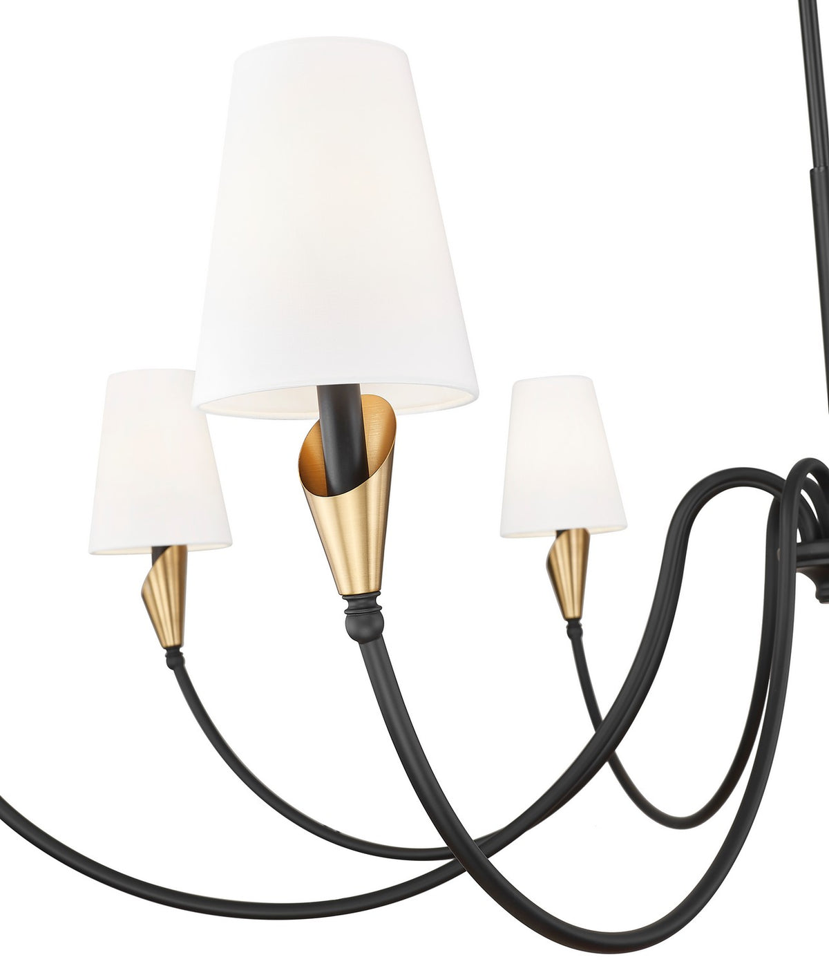 Lustre Claudelle Noir mat + Or moderne, 65" – vue 4