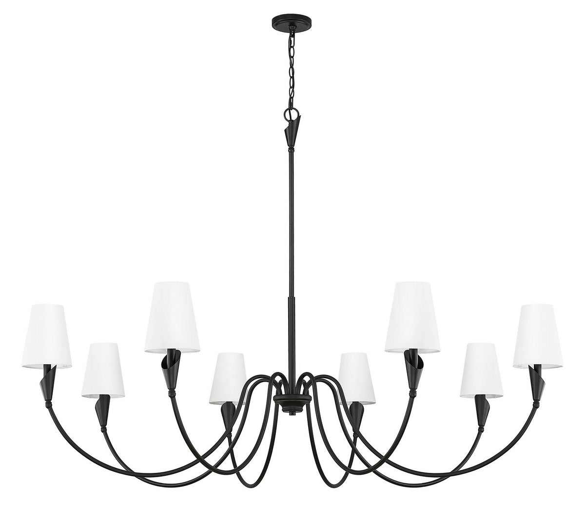 Lustre Claudelle Noir mat, 65" – vue 5