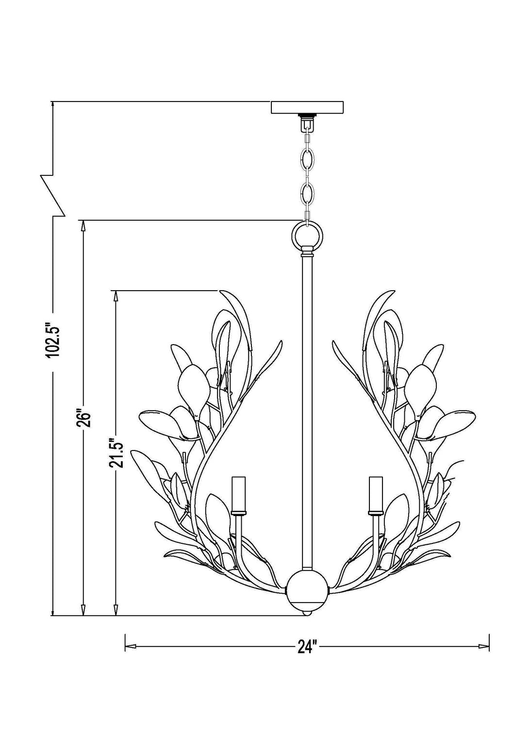 Lustre Claudine 24" – vue 5