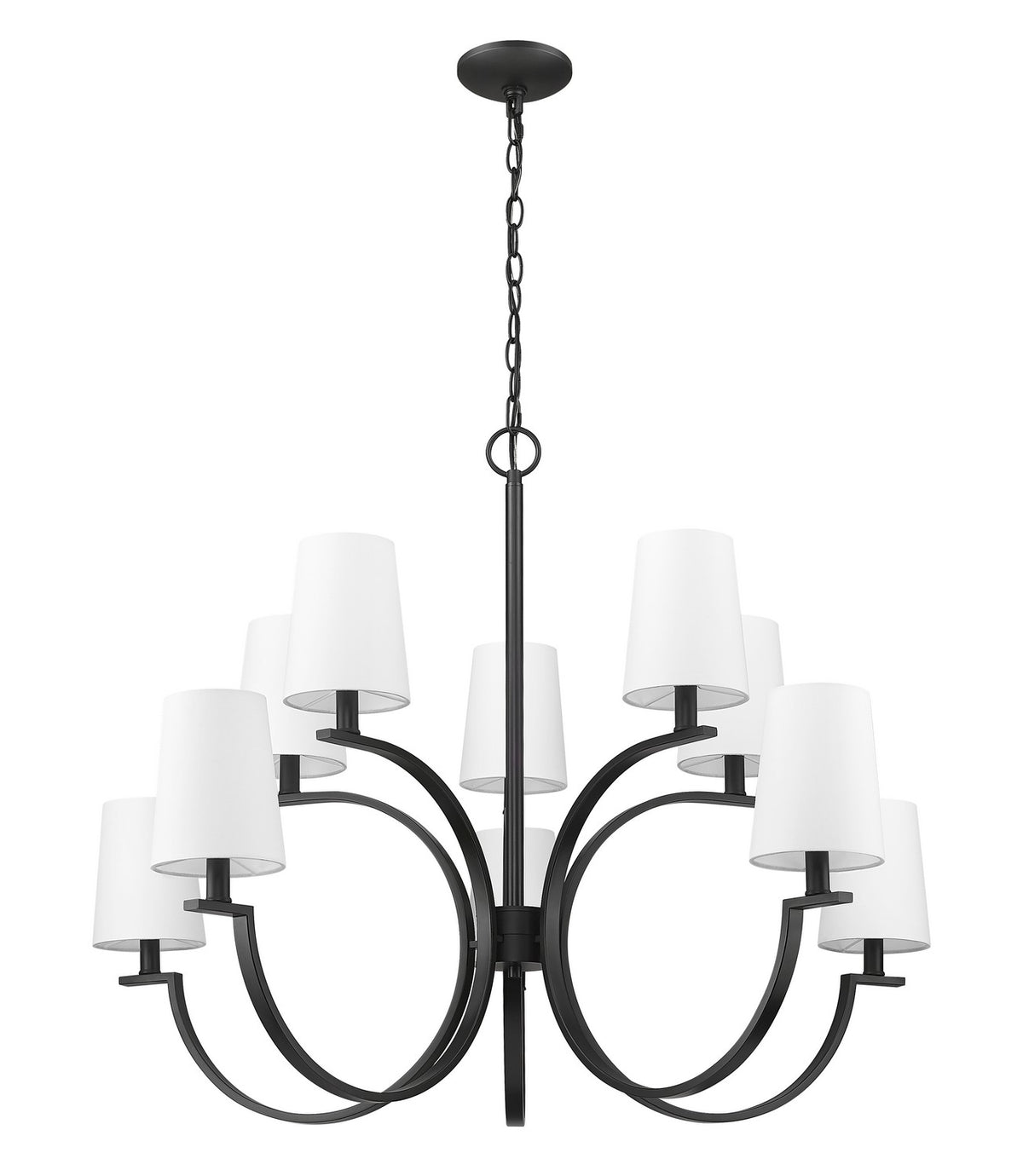 Lustre Cordelia Noir mat, 40" – vue 2