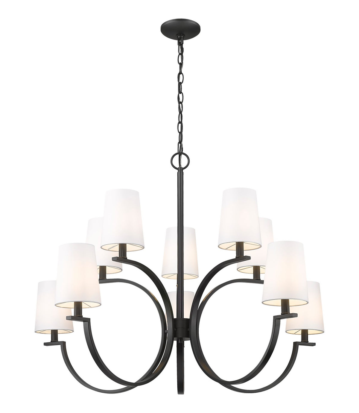 Lustre Cordelia Noir mat, 40" – vue 5