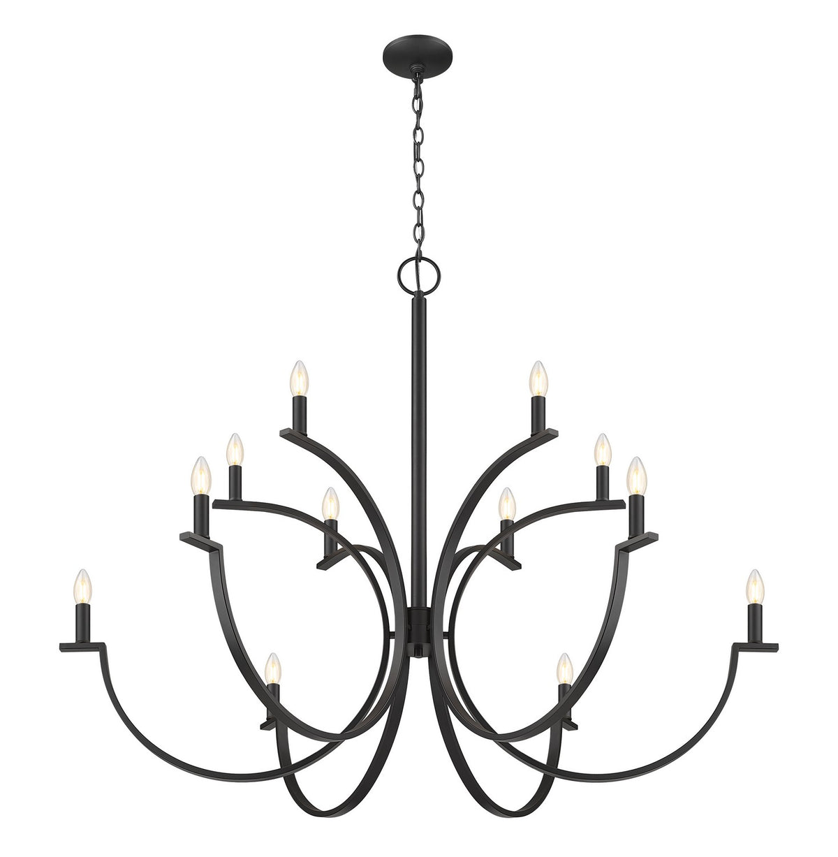 Lustre Cordelia Noir mat, 48" – vue 4