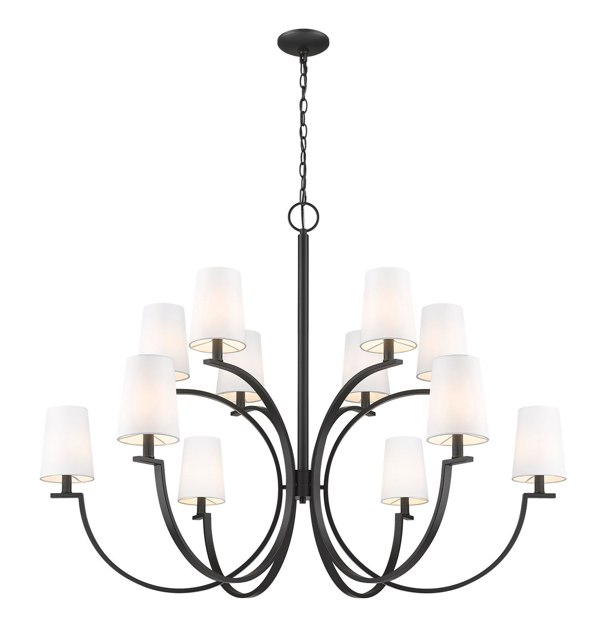 Lustre Cordelia Noir mat, 48" – vue 5