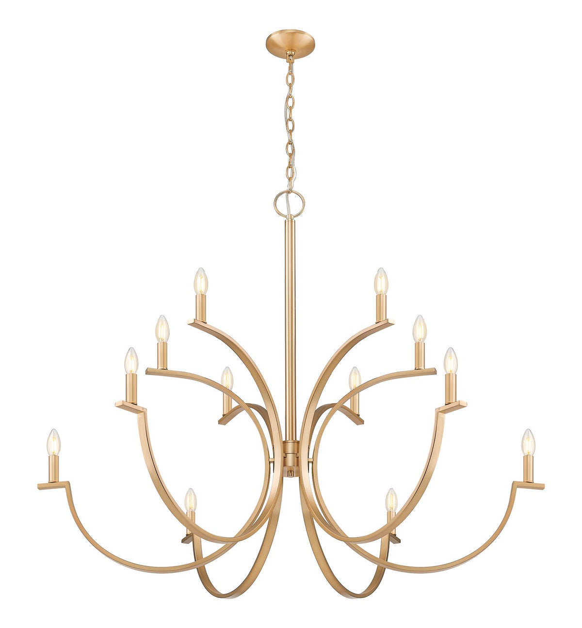Lustre Cordelia Or moderne, 48" – vue 2
