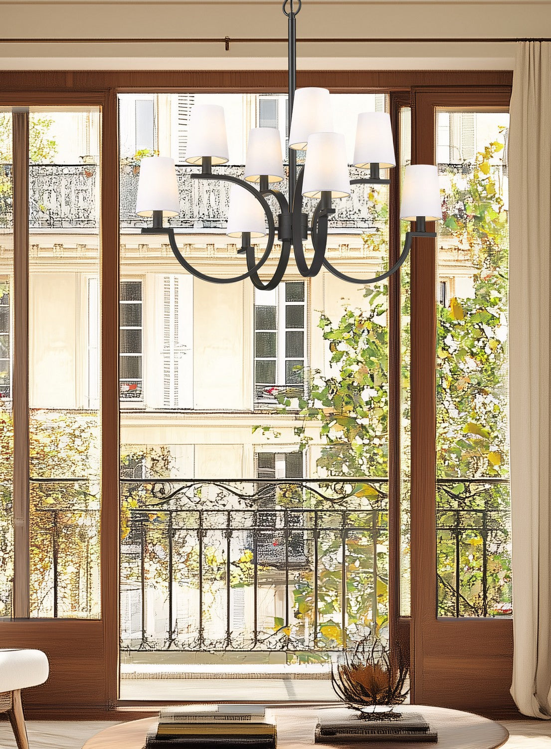 Lustre Cordelia Noir mat, 29 1/4" – vue 6