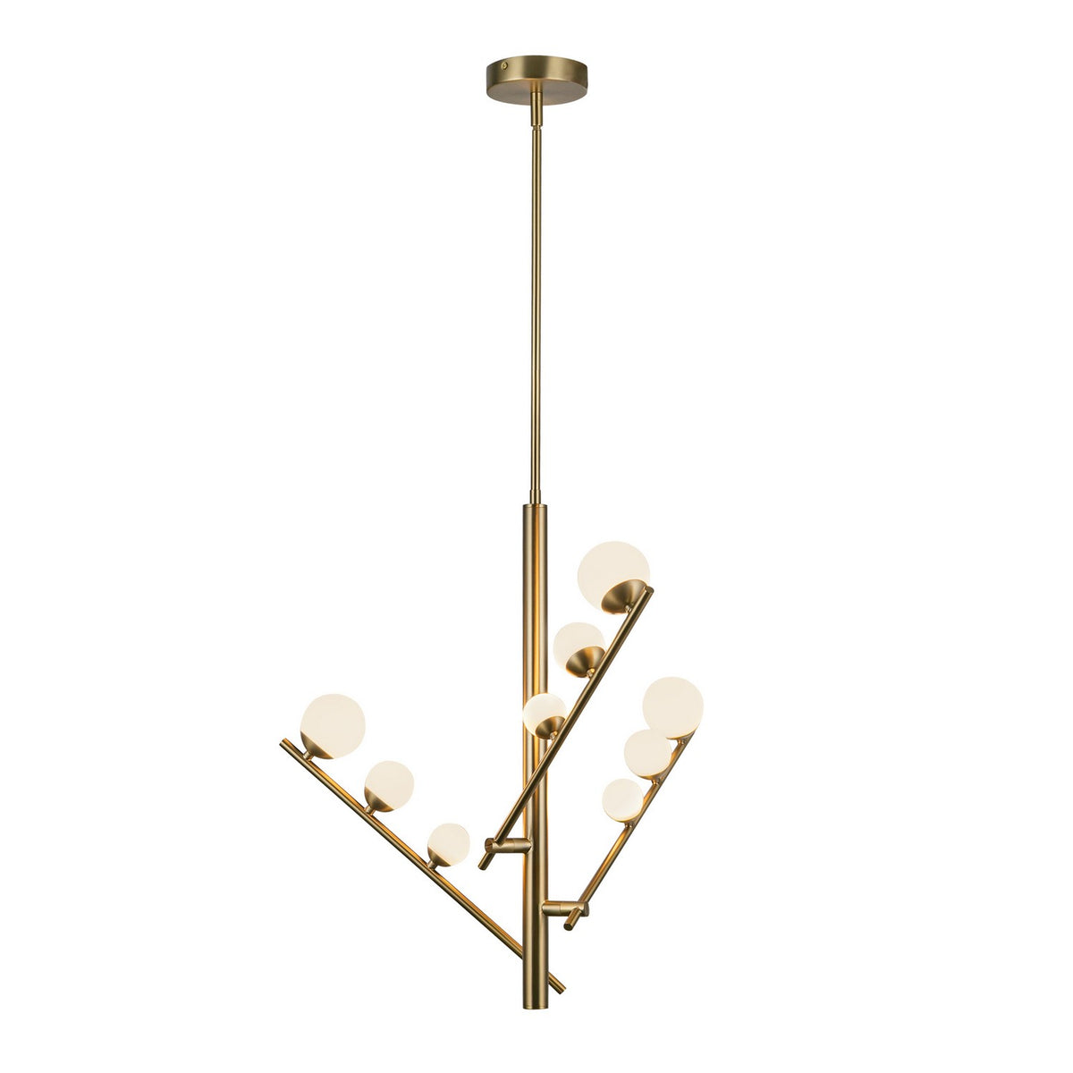 Lustre Cypress Or brossé/Verre opale, 19" – vue 2