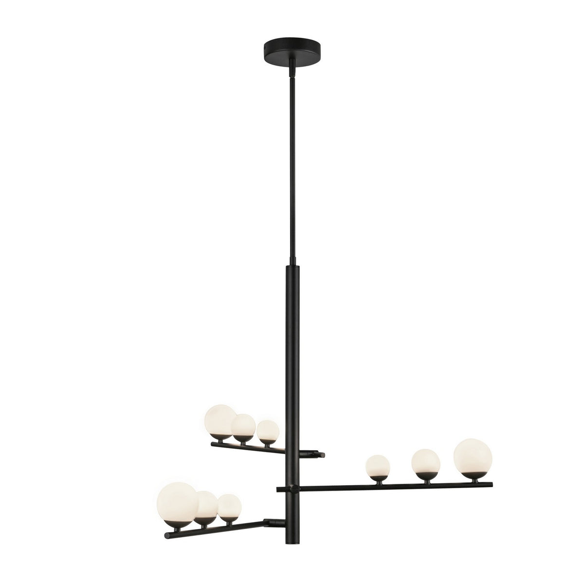 Lustre Cypress Noir / Verre opale, 19" – Kuzco Lighting