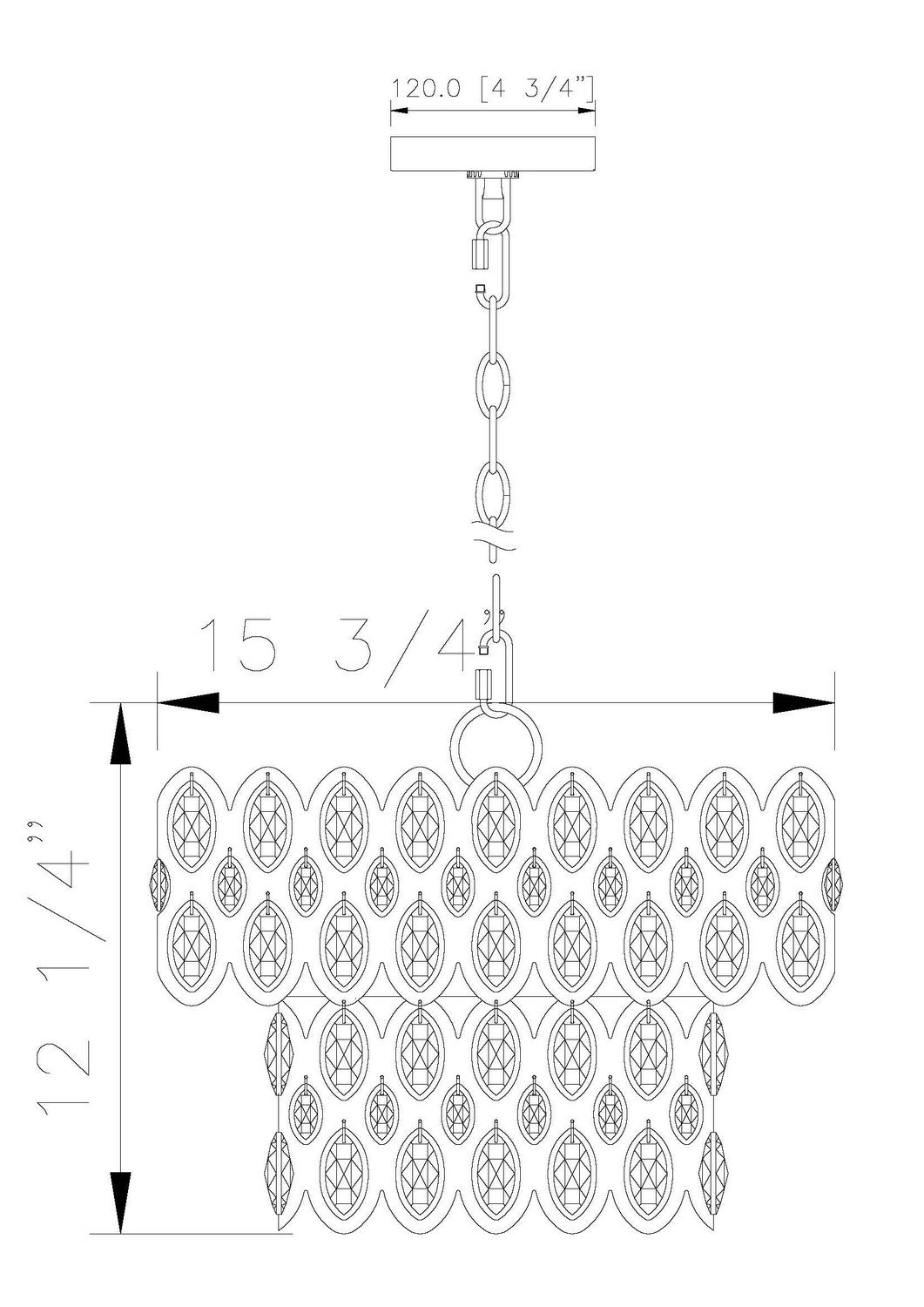 Lustre Dealey 15 3/4" – vue 6