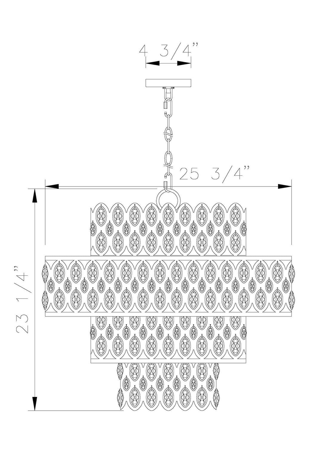 Lustre Dealey 25 3/4" – vue 6