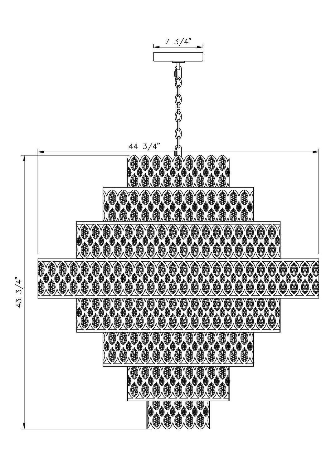Lustre Dealey 44 3/4" – vue 6
