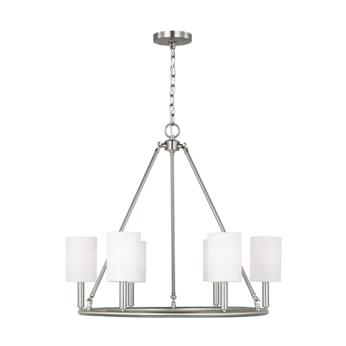 Lustre Egmont - Acier brossé 28" by Visual Comfort Studio | Luminaires & cie