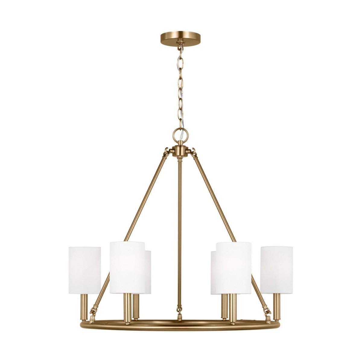 Lustre Egmont - Laiton satiné 28" by Visual Comfort Studio | Luminaires & cie