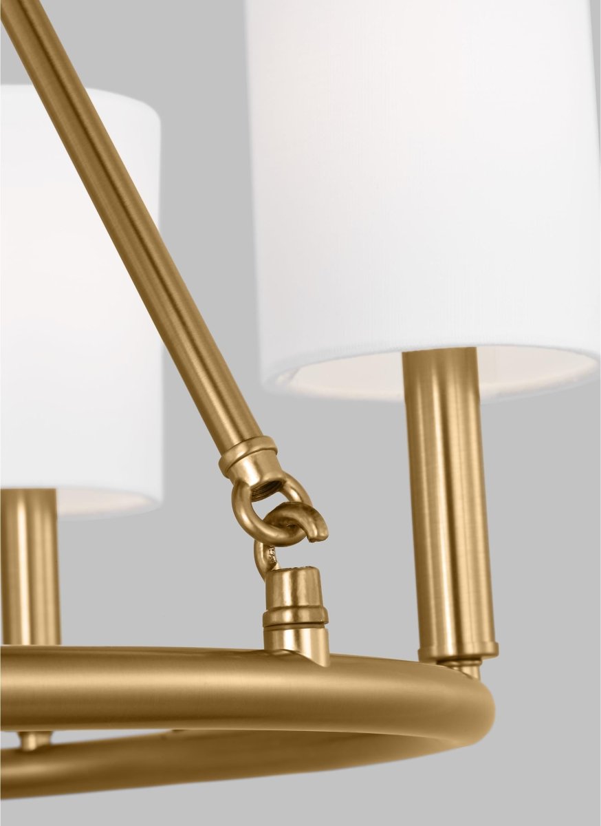 Lustre Egmont - Laiton satiné 36" by Visual Comfort Studio | Luminaires & cie