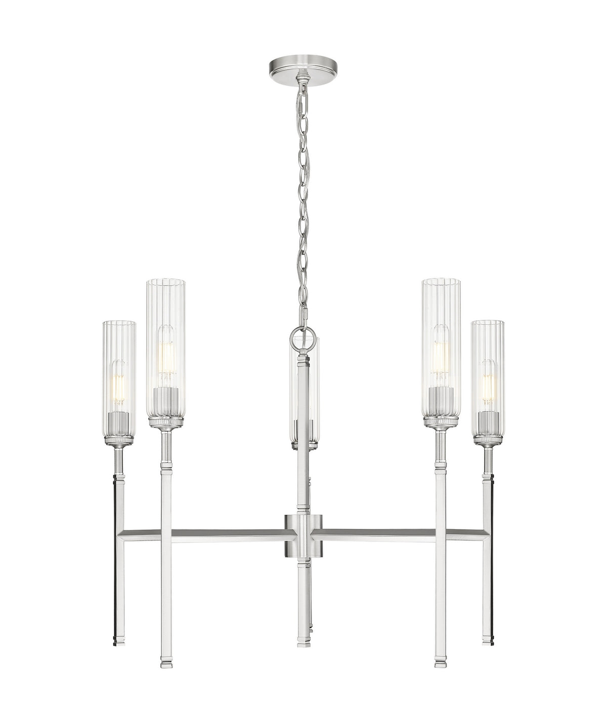 Lustre Esme Nickel brossé, nombre ampoules 5 – Z-Lite